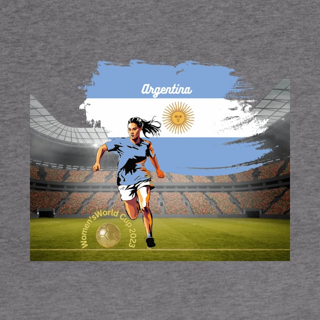 Argentina T-Shirt, Unisex T-Shirt, Women’s World Cup, soccer t-shirts, football t-shirts, women’s football, Argentina national football team by Clinsh Online 